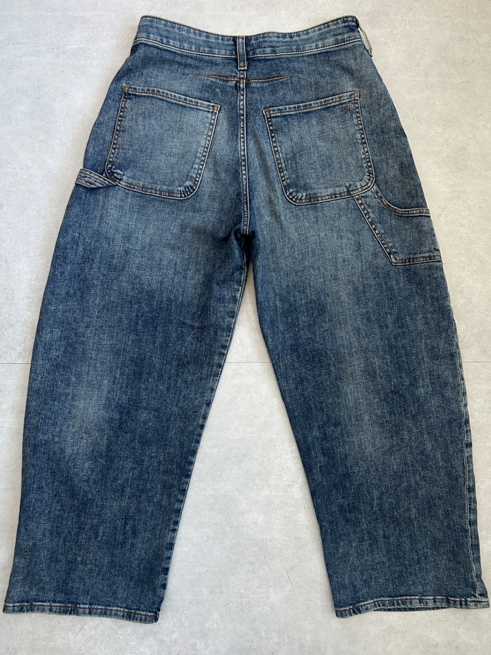 Anthropologie Pilcro Kayden Carpenter Barrel Jeans -  Size 26P | Blue Sands Wash - Picture 6 of 16